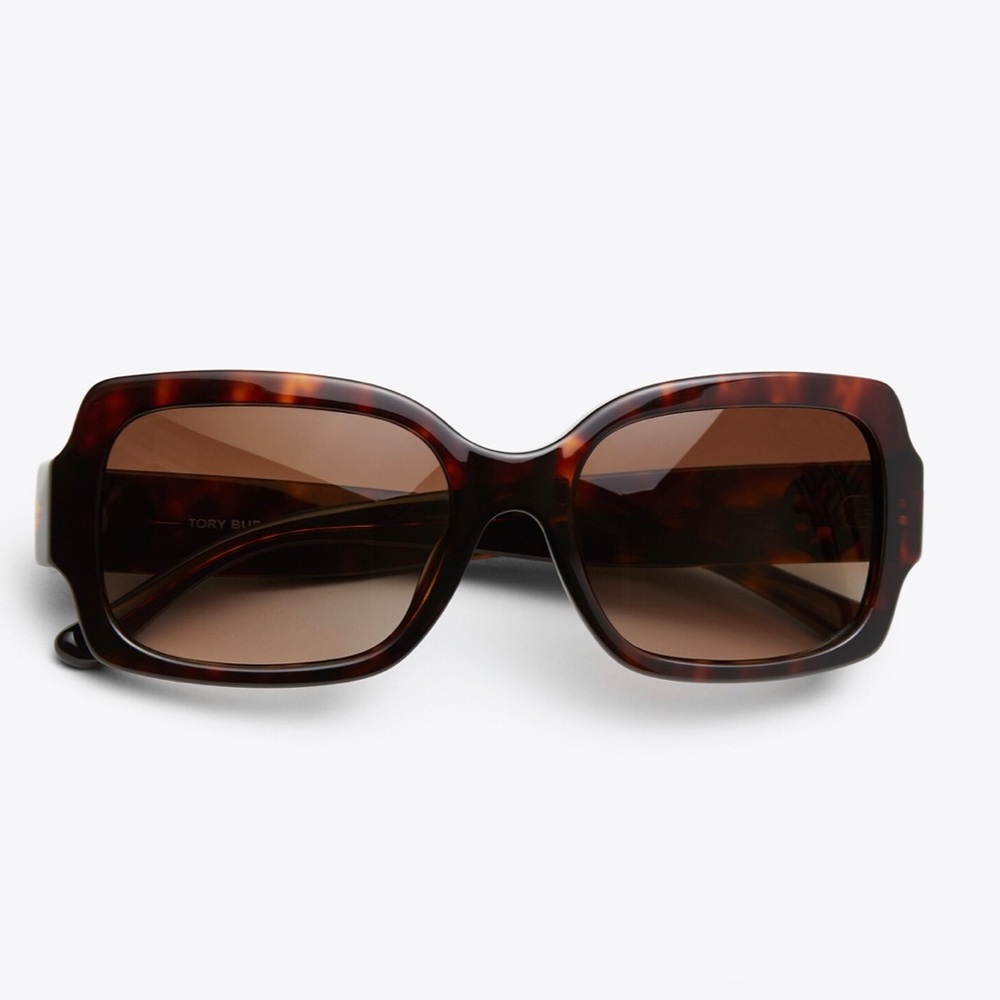 Prescription Tory Burch Reva Square Tortoise Sunglasses